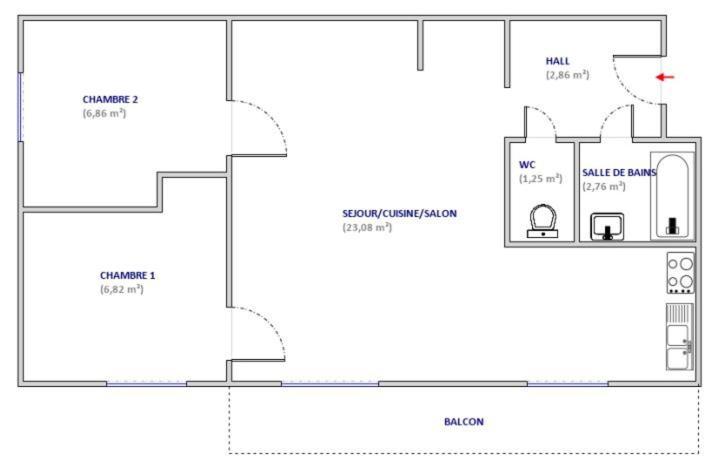 Appartements 3 Vallees, Piscine Et Sauna Орель Номер фото
